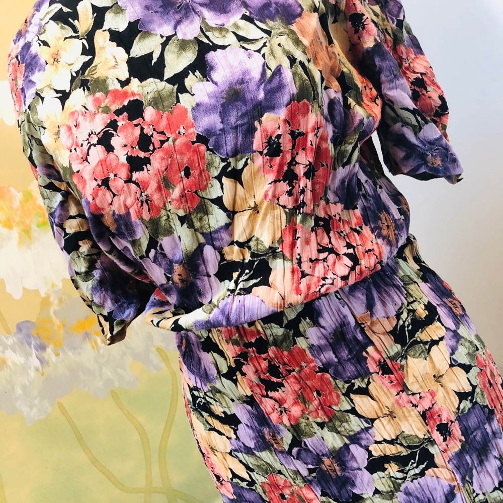Casual Corner Vintage Floral Secretary Dress